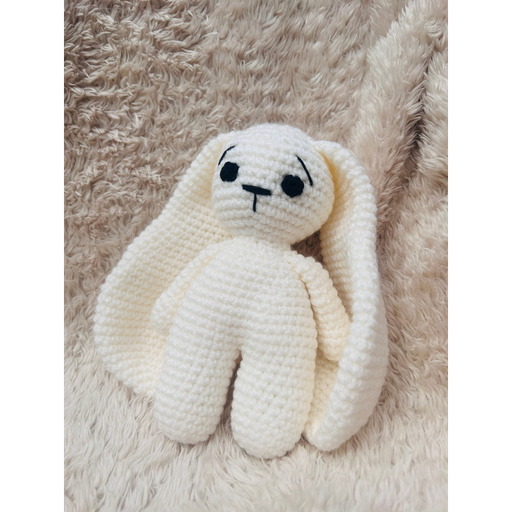 Doudou Lapin Blanc en Coton – Modèle Unique et Personnalisé